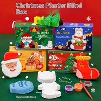 Boîte surprise de Noël en plâtre pour enfants, cadeau créatif DIY, poupée à graffer, petite boîte cadeau en papier, marque GKZL, origine Zhejiang