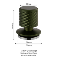 Prensador de Café Portátil con Resorte, Mango de Aluminio, Base Ondulada de Acero Inoxidable, Accesorios para Espresso, Ideal para Camping y Viajes