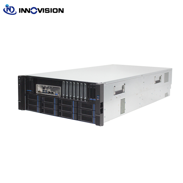 Optimize 4U PCIe4.0 Gpu Enclourse 8GPU Artificial Intelligence Multi-GPU Server with 12 Nvme/SAS/SATA Hotswap BP AI Server Case
