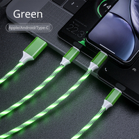 Cable de Carga Magnético 3 en 1 con Luz LED Fluida para Computadora