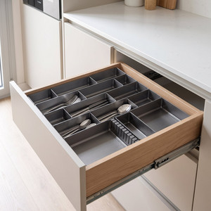 Plateau à couverts modulaire. Aluminium. Anthracite. Pour tiroirs. Organisation intérieure. Largeur maximale 450 mm - Product Image 2