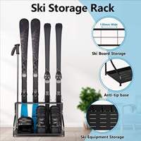 Support de rangement pour skis personnalisé, autoportant, pour garage, ateliers, organisateur d'équipement, support pour bottes de ski, snowboard, équipement de neige