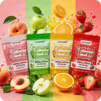Bonbons énergétiques quotidiens avec caféine naturelle et vitamine B12, complément alimentaire pour la course à pied, le cyclisme et les sports