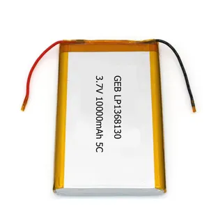Тонкая литий-полимерная аккумуляторная батарея высокой емкости 1368130 3,7 в 10 Ач 10000 мАч с печатной платой для электронных велосипедов блок питания 5C