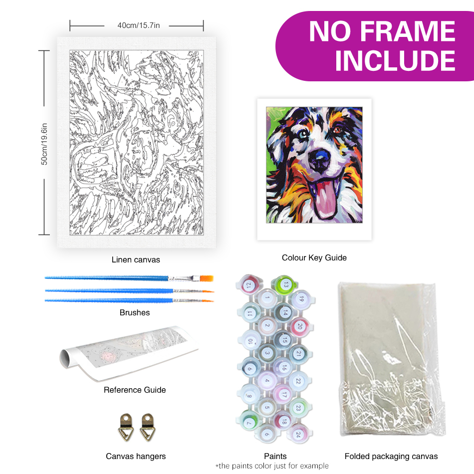 Kit Peinture Par Numéros – Paysage 40x50 Cm, Acrylique, Toiles Et Pinceaux Inclus – Décoration Maison Ou Bureau