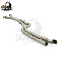 Accessoires d'échappement haute performance à flux libre 76-123mm (3.0-4.84 pouces) HFD Midpipe compatible avec BMW G87 M2/G80 M3/G82 M4 S58 3.0T