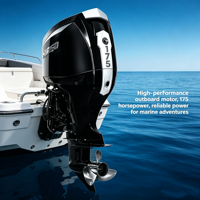 Motor Fuera de Borda Duradero de 150HP y 4 Tiempos, Motor Marino Refrigerado por Agua Resistente a la Corrosión para Embarcaciones Grandes y Transporte Costero