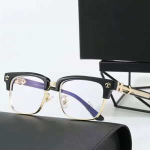 Nouvelles lunettes de soleil tendance pour hommes et femmes, au style rétro et haut de gamme, avec verres plats anti-lumière bleue. - Product Image 1