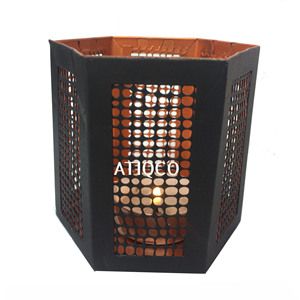 Meilleure vente hexagone vert fer votif Design moderne décoration de la maison bougeoir en métal élégant bougeoir pour bougies chauffe-plat - Product Image 4