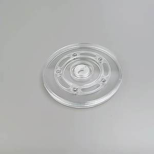 Plastic Transparent Modern <b>Swivel</b> <b>Chair</b> Base with 360-Degree Manual Rotatable Feature <b>for</b> Kitchen Dining <b>Living</b> <b>Room</b> Outdoor Use - Product Image 1