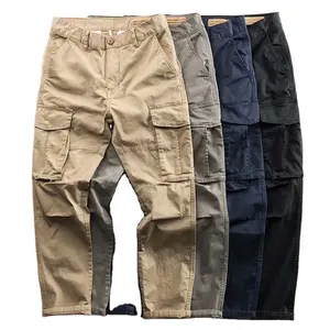 Tasche Premium pantaloni Cargo da uomo pantaloni Casual Multi tasche da uomo di grandi dimensioni pantaloni da uomo Outwear pantaloni dritti
