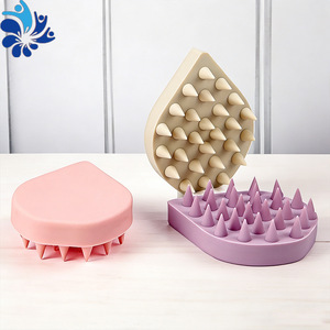 Brosse de massage du cuir chevelu en silicone, forme goutte d'eau, 15-20 cm, pour les soins capillaires et le nettoyage du cuir chevelu - Product Image 5