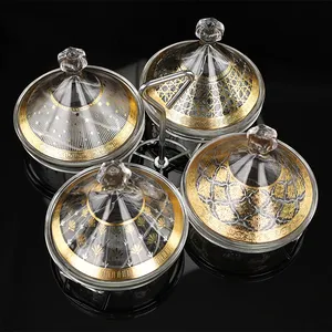 Personnalisé 4 pièces verre Tajine marocain Mini Tajine Style arabe verre Tajine