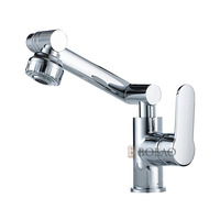 Robinet de salle de bains lavabo robinets d'eau mitigeurs pivotants en laiton Logo moderne contemporain en céramique poli 3 ans 1 pièces Bobao