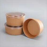 Bol en papier kraft jetable biodégradable Zhenyuan pour crème glacée et salade avec couvercles