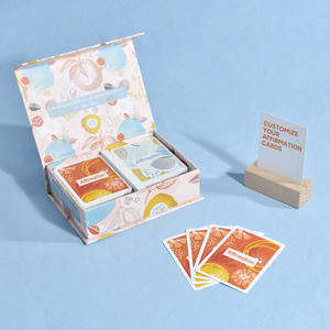 Jeu de cartes d'affirmation, jeu de cartes de conversation familiale personnalisé imprimé, jeu de cartes d'affirmation éducatif avec cartes de remerciement - Product Image 2