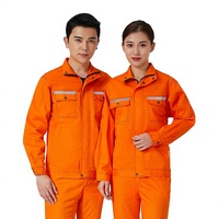 Setelan Baju Kerja Katun Tahan Api dan Isolasi Panas dengan Cetakan Huruf; Pakaian Pelindung Anti-panas dan Tahan Api untuk Bahan Kimia