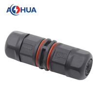 Conector de Alimentación AOHUA 20A AC M16 Tipo Tornillo para Cable, Impermeable IP68, 2PIN 3PIN, Cobre con Baño de Oro, Nylon PA66, para Luz LED de Túnel