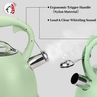 Bouilloire sifflante en acier inoxydable de qualité supérieure, 3 L, non toxique, écologique, pour la maison, le bureau, le camping