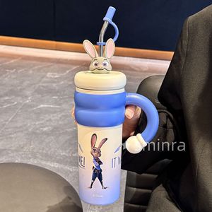 Vaso Térmico Mickey Stitch de 850ml, <span class=keywords><strong>Taza</strong></span> de Café Helado de Gran Capacidad, <span class=keywords><strong>Taza</strong></span> de Acero Inoxidable de Doble Pared con Asa y Pajita - Product Image 6
