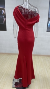 <span class=keywords><strong>Abiti</strong></span> da sera lunghi senza schienale eleganti da donna di Design monospalla - Product Image 6