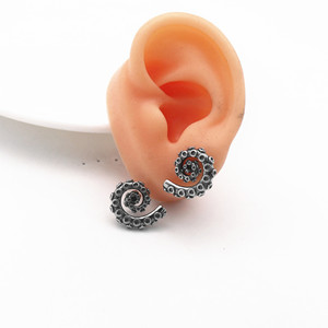 Pendientes yunnique con diseño en espiral de tentáculo de pulpo, joyería de moda de acero de titanio - Product Image 4