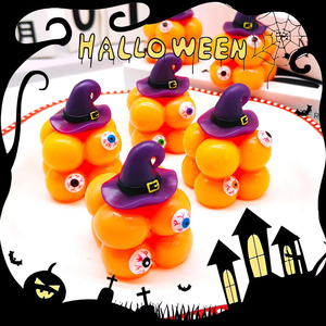 Serie de vacaciones transfronteriza: Cubo sólido de Halloween de plástico, juguete antiestrés peculiar y burlón, squishies al por mayor - Product Image 4