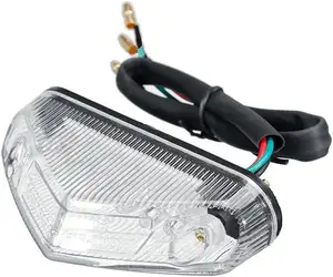 Phổ xe máy màu đỏ 10led đèn pha đèn hậu phía sau dừng ánh sáng đèn phanh xe máy mudguard phanh dừng đèn