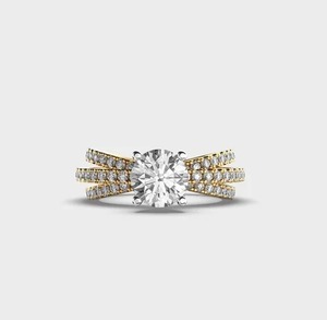 Unique Design Elegant Moissanite Diamond <b>Ring</b> 925 <b>Silver</b> Luxury Jewelry for Women Wedding Anniversary Gift Available For Sale - Product Image 1