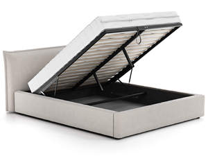เตียงหุ้มเบาะพร้อมที่เก็บของ 160x200 สีเทา โซโร 90 - Product Image 1