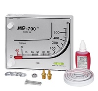 Manomètre différentiel à tube incliné pour salle de purification MC700 MARK II, manomètre différentiel à huile rouge