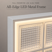 Paravent en verre lumineux LED personnalisé avec cadre métallique rétroéclairé pour hall d'hôtel ou bureau