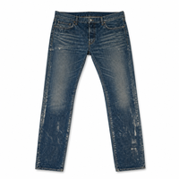 Jeans baggy pour hommes SOONREE, denim streetwear, jeans droits déchirés, jeans pour hommes Y2K, bleu délavé, vintage, OEM personnalisé, haute qualité