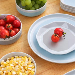 Nordico minimalista quadrato melamina piatto in tinta unita moderno stile luce piatti stoviglie per uso domestico da pranzo e ciotole - Product Image 2