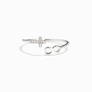 Anello H358 con Croce e Zirconi Cubici, Gioiello Unisex alla Moda, Regalo Cristiano - Product Image 5