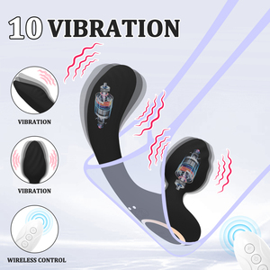 Masseur anal sans fil télécommandé pour hommes, stimulateur de prostate G, <span class=keywords><strong>plug</strong></span> anal <span class=keywords><strong>Aneros</strong></span>, masturbateur masculin - Product Image 2