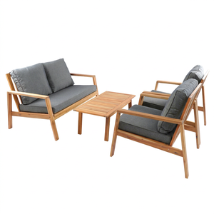 Ensemble de salle à manger en bois résistant aux intempéries, fabriqué au Vietnam par un fabricant de meubles, pour la vente en gros mondiale et les acheteurs OEM - Product Image 1