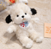 Peluche personnalisée chiot avec bavoir, jouet en peluche doux, poupée chiot mignonne avec bavoir, coussin chiot pour enfants, cadeau et décoration intérieure