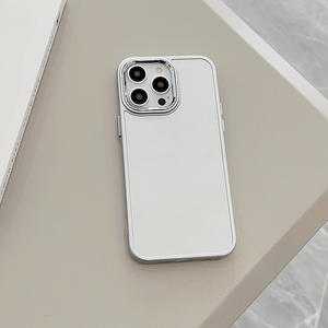 Funda para Teléfono 17 Pro Max Plateada Electrochapada, Estilo Metálico con Marco para Fotos, Compatible con iPhone 11, 12, 15, Funda Suave - Product Image 4
