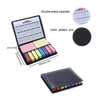 Bloc-notes autocollant de haute qualité avec couverture en papier, cadeau promotionnel, étui pour gestionnaire, notes adhésives amovibles, logo personnalisé