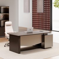 Bureau de direction de luxe, table de patron de luxe, design de bureau de direction, bureau en bois, bureau de gestionnaire