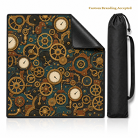 Tapis de Mahjong Brass Gears No Rules, 31,5x31,5 pouces, Tapis de poker, Tapis de table de poker, Tapis de table de Blackjack, Tapis de Mahjong