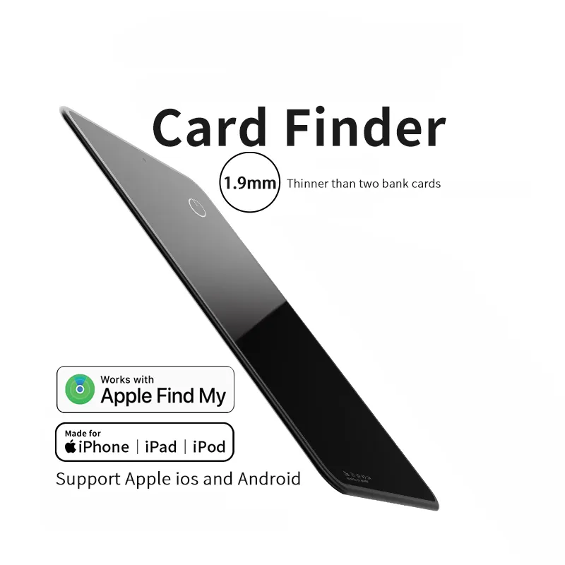 Apple MFi Certified Wallet Finder thinner low Power Consumption Smart Find My AirTag Tracker Locator Finder for Wallet