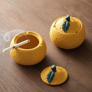 Cendrier en céramique créatif, cendrier en forme d'orange porte-bonheur pour la décoration de la maison - Product Image 3