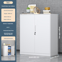 Armoire métallique à une porte peu encombrante, unité de rangement intérieure, armoire de rangement en acier à double porte, organisateur métallique verrouillable