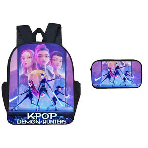 Sac à dos scolaire léger HY7 imprimé <span class=keywords><strong>K</strong></span>-pop Demon Hunters pour étudiants, en tissu Oxford, sac d'anime de dessin animé pour enfants - Product Image 1