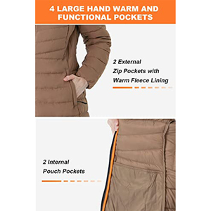Chaqueta acolchada de alta calidad para mujer, bombardero de invierno de manga larga y cremallera con bolsillos transpirables, OEM personalizado - Product Image 6