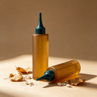 Bouteille d'emballage en plastique personnalisée de 100 ml, 120 ml, 150 ml, 200 ml pour huile capillaire et teinture, avec applicateur à presser et bouchon à vis