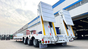 รถพ่วงกึ่งพ่วงไฮดรอลิกแบบ Lowbed Drop Deck Gooseneck สำหรับงานหนัก 1-2 ตัน (1001-2000 กก.) ขนาด 12.5*2.5*1.5 ม. ยี่ห้อ Shandong Fengniao - Product Image 6
