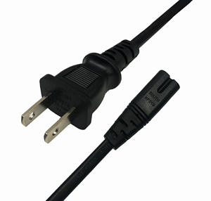 Japan1.2M <span class=keywords><strong>Cable</strong></span> de alimentación de 2 pines <span class=keywords><strong>Cable</strong></span> de enchufe con <span class=keywords><strong>cable</strong></span> de tierra <span class=keywords><strong>Cable</strong></span> de alimentación de CA para <span class=keywords><strong>TV</strong></span>/plancha eléctrica/electrónica de consumo - Product Image 2